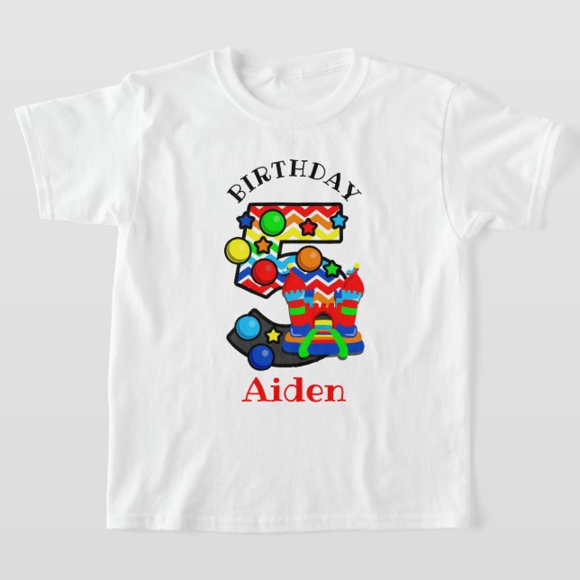 casa de rebote Castillo de camisa de quinto cumple (Distribución)