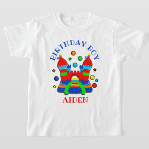 casa de rebote de cumpleaños fiesta camisa castill