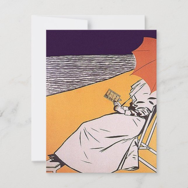 Casa de verano de invitación retro ~ Fiesta de cas (Anverso)