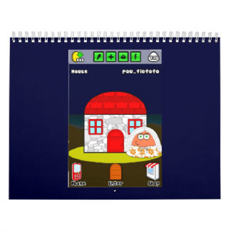 Casa del calendario impreso personalizado de Pou