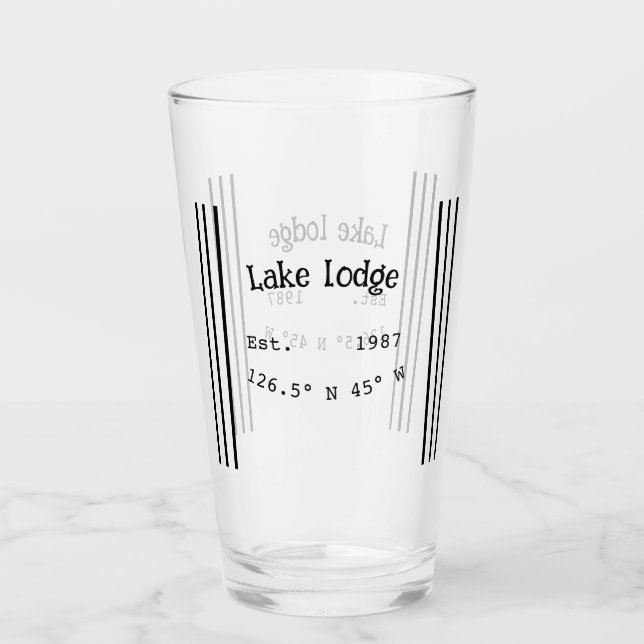 Casa del lago. Fecha año personalizado coordenadas (Anverso)