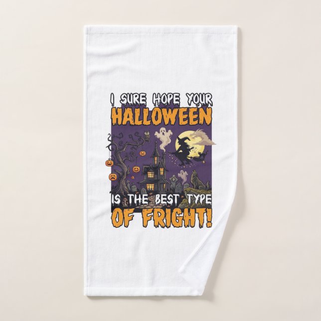 Casa embrujada de terror de Halloween Bruja Fantas (Toalla de mano)
