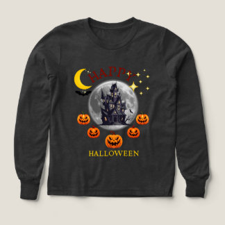 Casa embrujada espeluznante Luna llena Halloween T