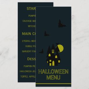 Casa Embrujada, Menú de Halloween
