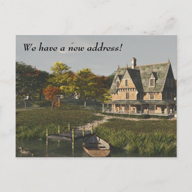 Casa en el lago - Nueva postal de direcciones (Anverso)