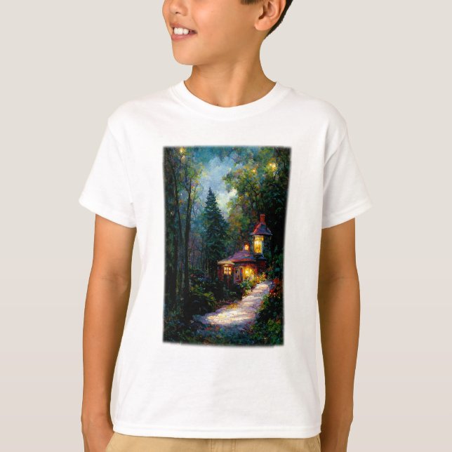 Casa en la camiseta básica de los niños de Woods (Anverso)