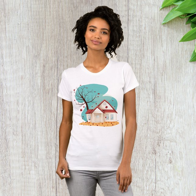 Casa En Otoño Camiseta De Mujeres (Subido por el creador)
