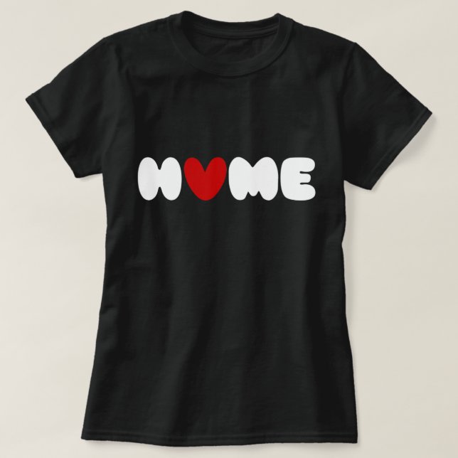 Casa Es Donde El Corazón Es Camiseta (Diseño del anverso)