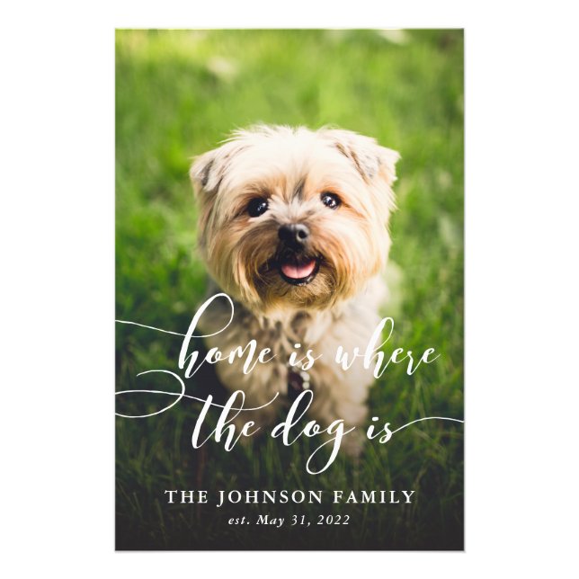 Casa es donde el perro es Personalizado foto arte  (Frente)