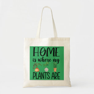 Casa Es Donde Mis Plantas Son La Bolsa De Tote