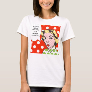 Casa limpia es el Rótulo de una camiseta de comput