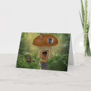CASA PEQUEÑA EN TARJETAS DE REUNIÓN FORESTAL