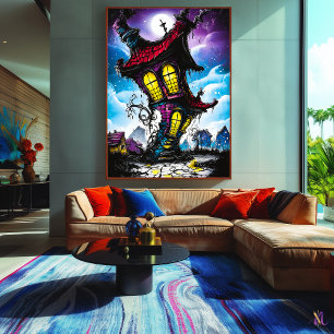 Casa Retorcida Embrujada – Arte de Fantasía Gótica