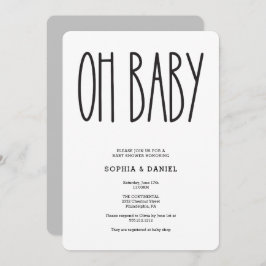 Casa rural rústica Oh Invitación de Baby Shower