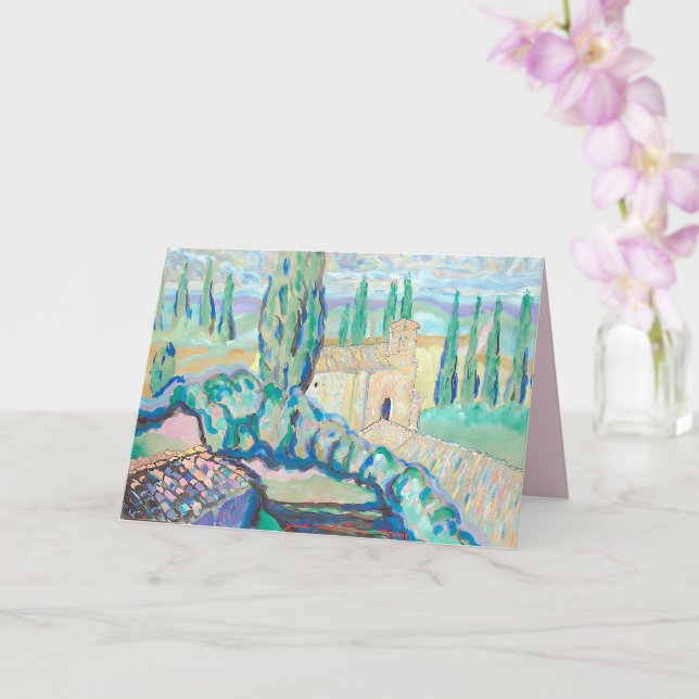 "Casa Toscana" por James Paul Brown tarjeta de fel (Orquídea)