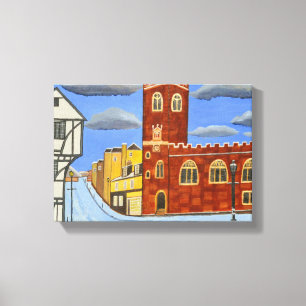Casa Tudor en arte de lienzo en Exeter