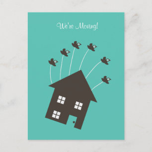 Casa Voladora - Nos estamos mudando - Tarjeta Post