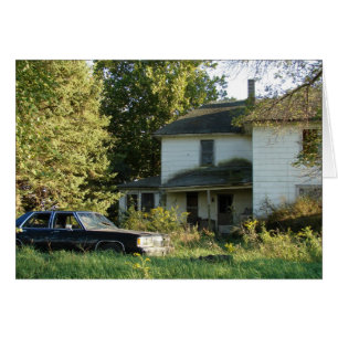 Casa y coche abandonados