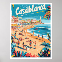 Casablanca Marruecos Ilustracion de Viajes de Arte