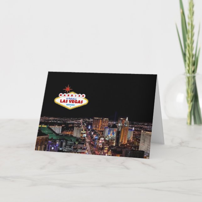 CASADA EN Las Vegas NUEVA Tarjeta De LOGO Vibrante (Anverso)