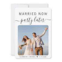 Casado Ahora Fiesta Luego Foto Elopement