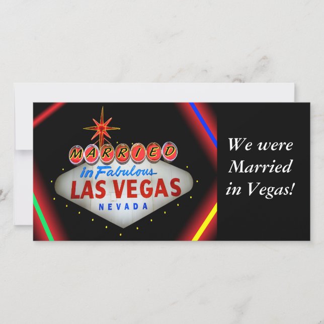 Casado con la tarjeta fotográfica de Las Vegas (Anverso)