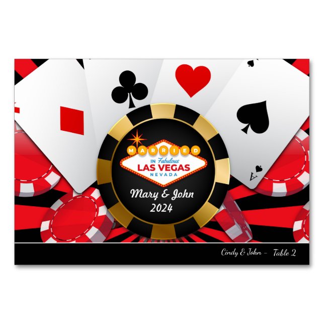 Casado con tarjeta de mesa de Vegas (Anverso)