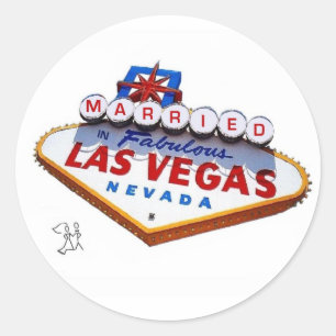 CASADO En El Fabuloso Pegatina De Las Vegas
