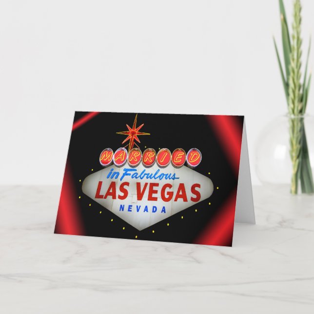 Casado en Las Vegas fabuloso que casa invitaciones (Anverso)