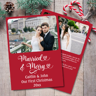 Casado Merry Newlyweds Primer Navidad Personalizad