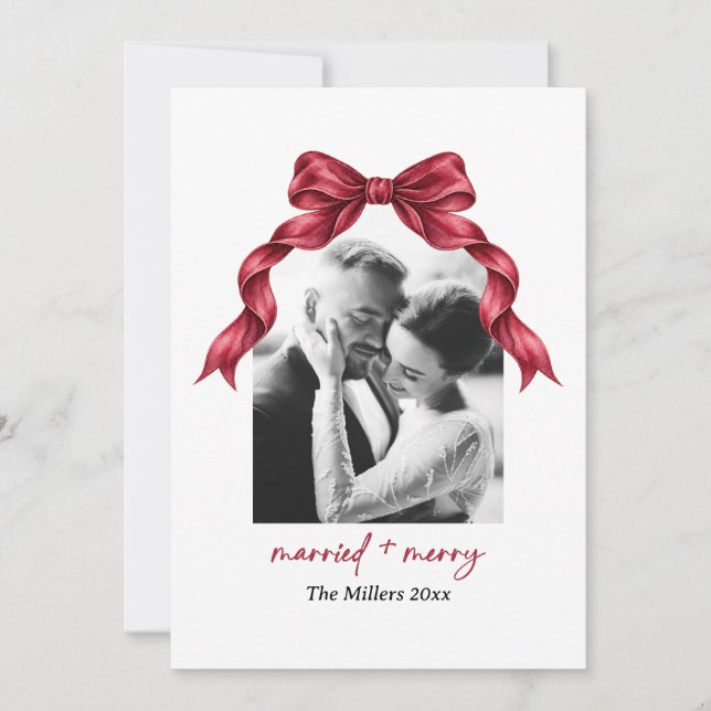 Casados y Alegres Arco de Navidad Foto (Anverso)