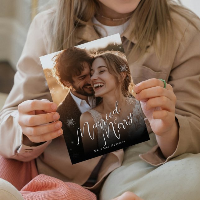 Casados y alegres copos de nieve Navidad Foto Impr (Subido por el creador)