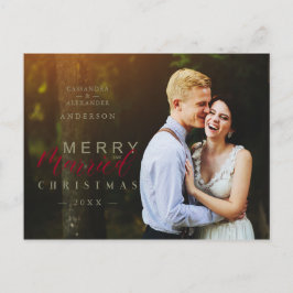 Casados y Alegres Tarjeta de Navidad con Foto Pers