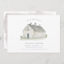 casamiento rústico acuarela de granero salva la fe