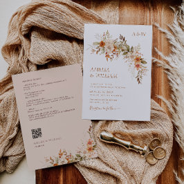 casamiento rústico otoño otoño florals Invitación