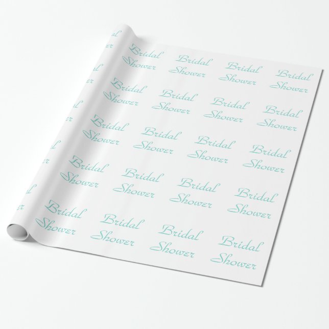 Casando el papel de embalaje azul - ducha nupcial (Desenrollado)