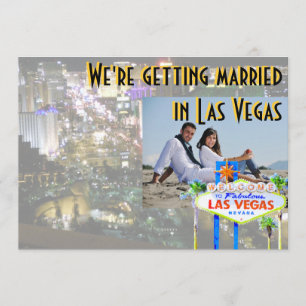 Casarse con la tarjeta de fotos de Las Vegas