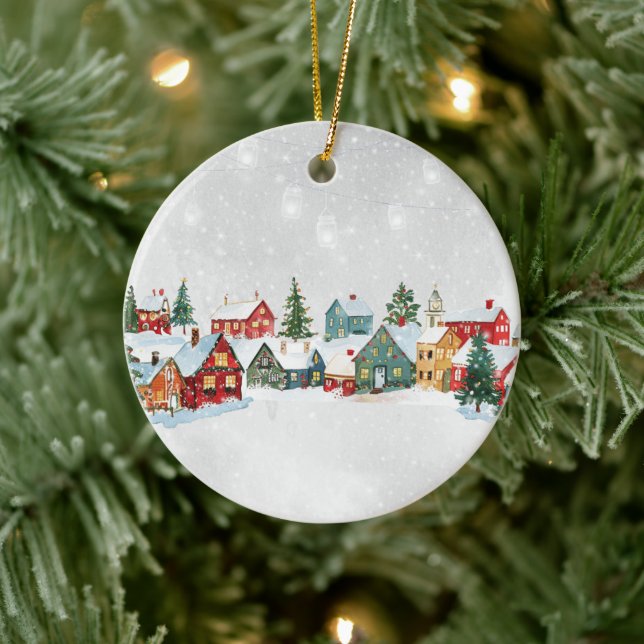 Casas caprichosas nevan navidad adorno de árboles (Árbol)