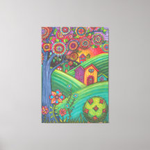 Casas Coloridas Arte Folclórico