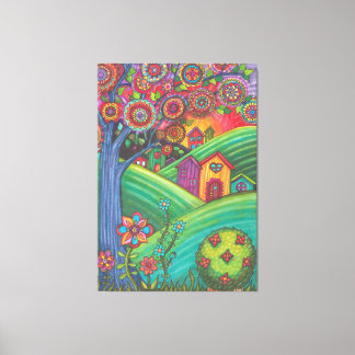 Casas Coloridas Arte Folclórico