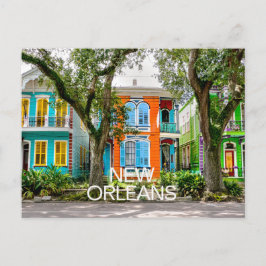 Casas Coloridas de Nueva Orleans Tarjeta Postal de