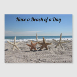 Casas de mar en la playa - Tarjeta magnética