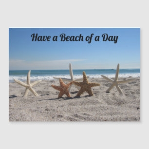 Casas de mar en la playa - Tarjeta magnética