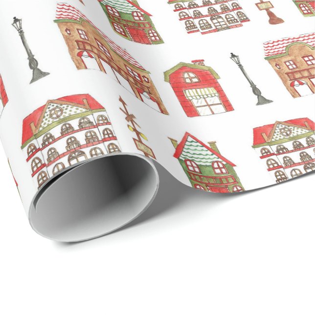 Casas de navidades Papeles de embalaje (Esquina del rollo)