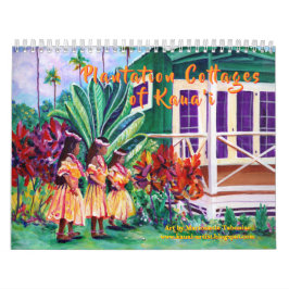 Casas de plantaciones del calendario de arte Kauai