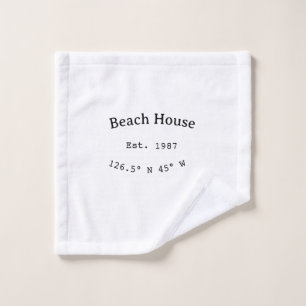 Casas de playa. Fecha año personalizado coordenada