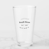 Casas de playa. Fecha año personalizado coordenada