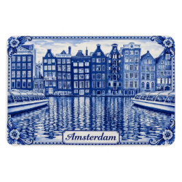 casas del canal de Ámsterdam imán