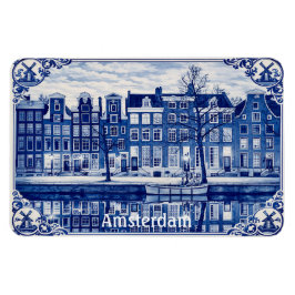 casas del canal de Ámsterdam imán
