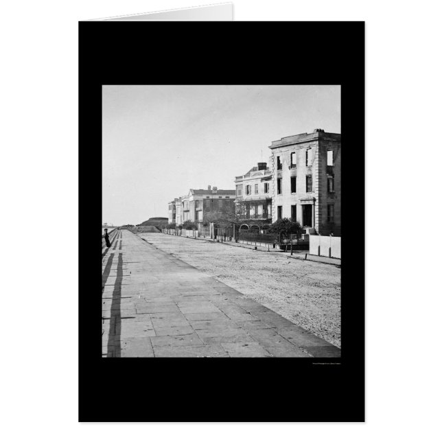 Casas en la batería de Charleston, SC 1865 (Frente)